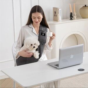 Gray Pet Carrier Sling